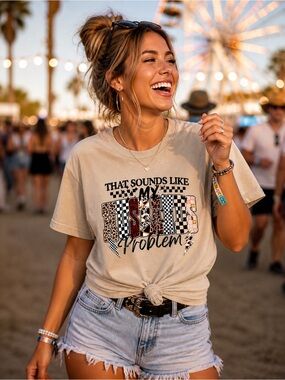 That Sounds Like My Husband Problem Tee | Funny Graphic T-Shirt Western Leopard